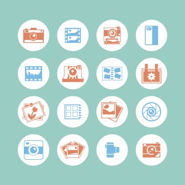 Photography icons clipart