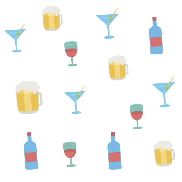 Seamless alcohol background — Stock Vector