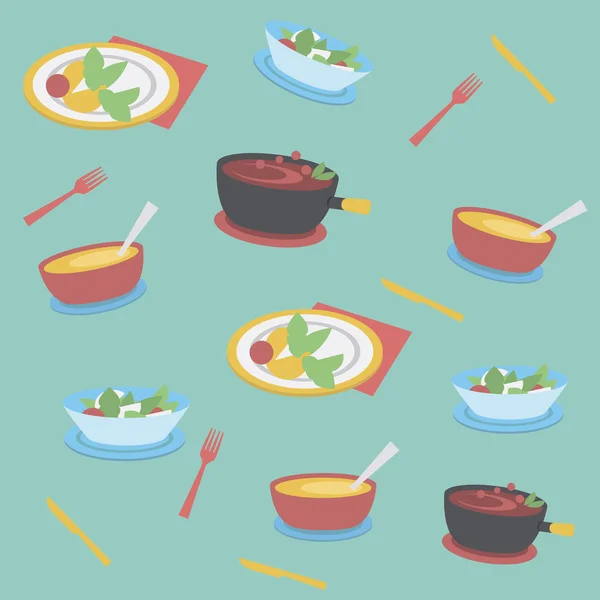 Contexte alimentaire sans couture — Image vectorielle