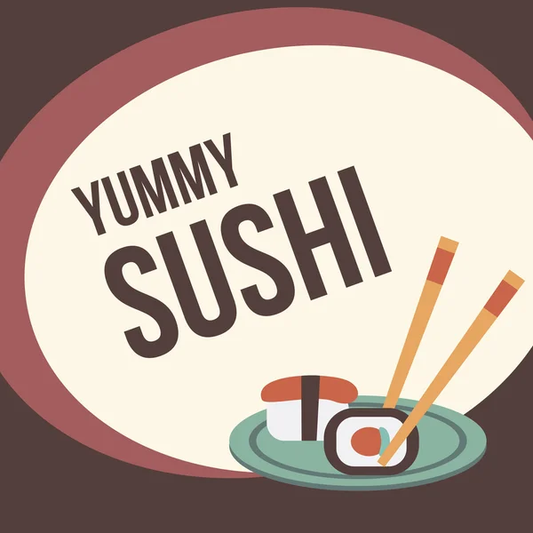 Retro sushi background — Stock Vector