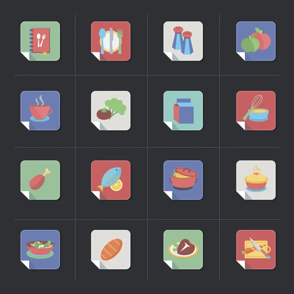 Ícones alimentares —  Vetores de Stock