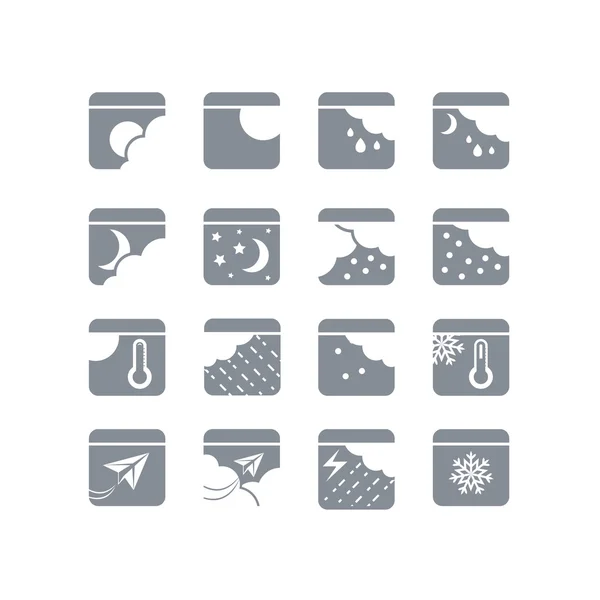 Weather icon set — Stock Vector