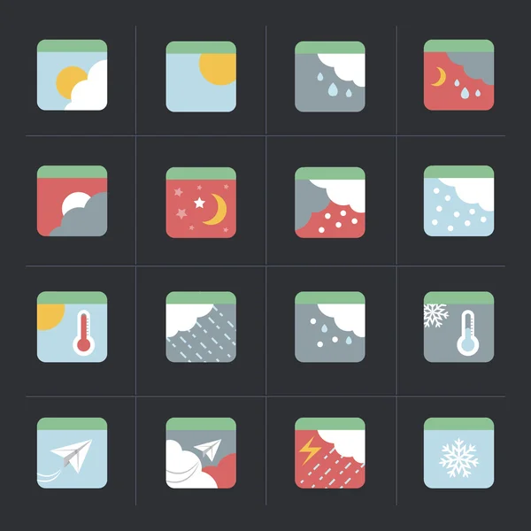 Weather icon set — Stock Vector