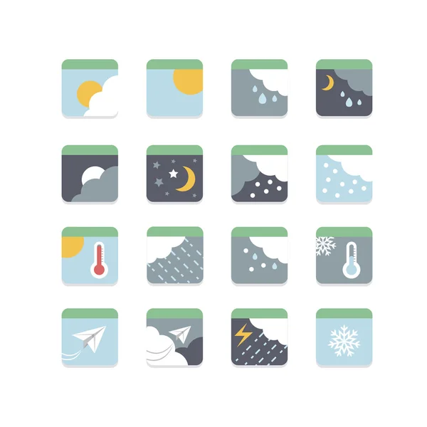 Weather icon set — Stock Vector