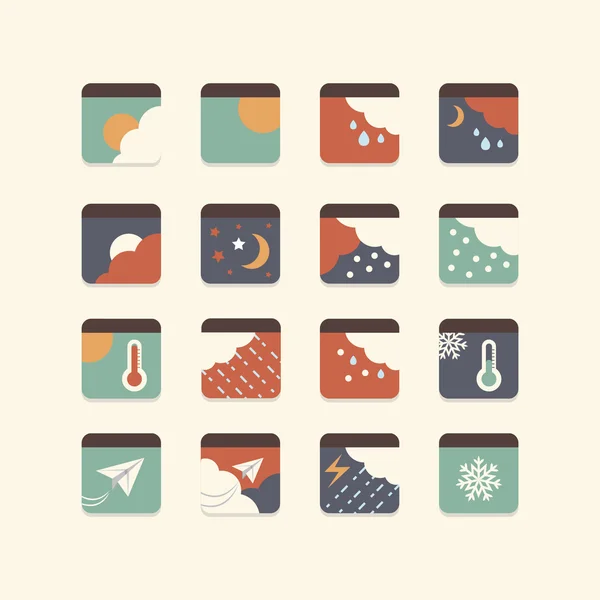 Weather icon set — Stock Vector