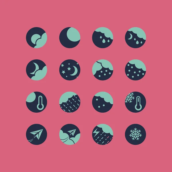 Set di icone meteo — Vettoriale Stock