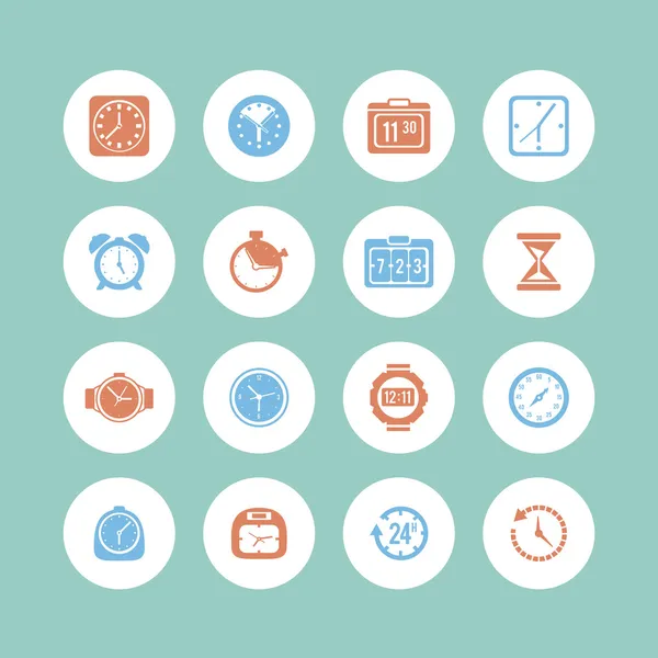 Saat ve saat Icon set