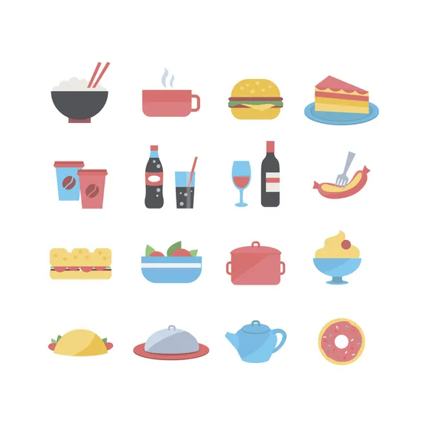 Iconos de alimentos — Vector de stock