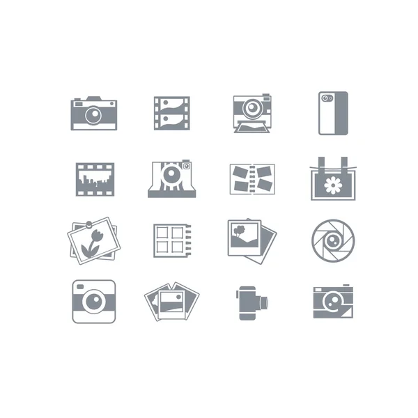 Iconos de fotografía — Vector de stock