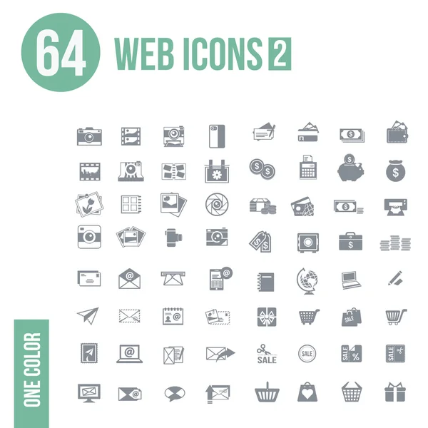 64 web iconen — Stockvector