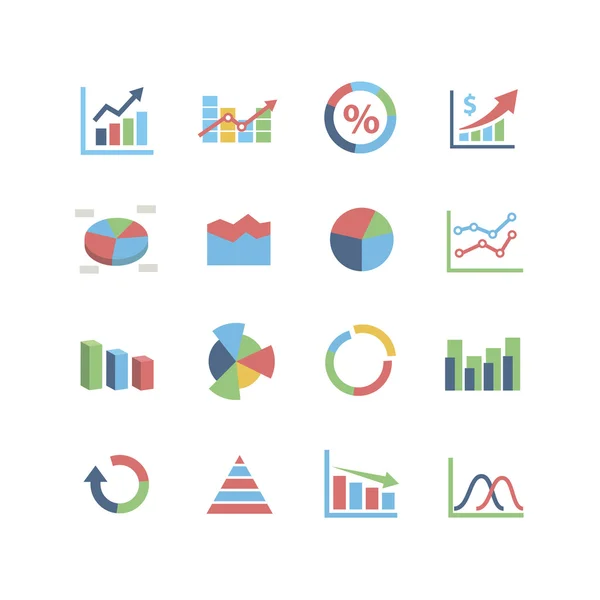Graphiksymbole gesetzt — Stockvektor