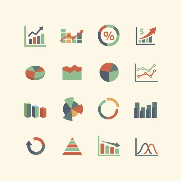 Graphiksymbole gesetzt — Stockvektor