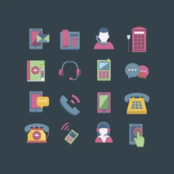 Communication Icon Set — Stock Vector