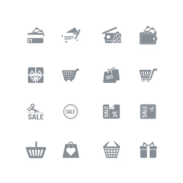 Shopping ikoner — Stock vektor