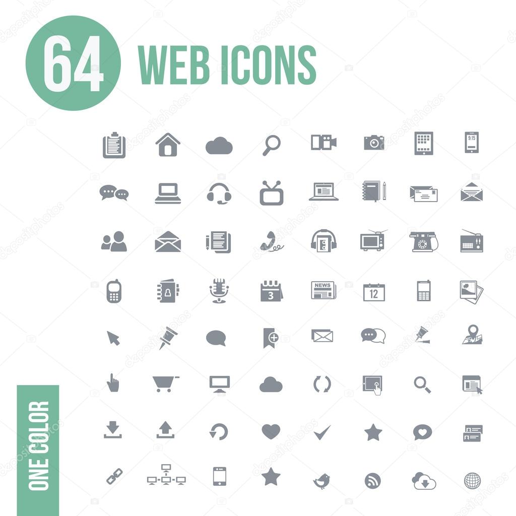 64 web icons set