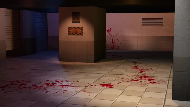 Această Animație Arată Garaj Înspăimântător Sângeros — Videoclip de stoc