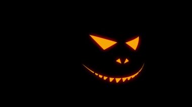 Karanlıktaki hayalet balkabağının Cadılar Bayramı animasyonu