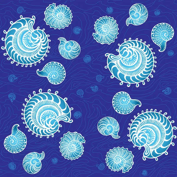 Seashells on a background — Stock Vector