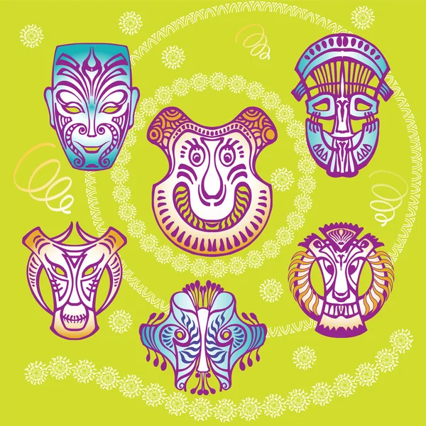 Máscaras de carnaval — Vector de stock