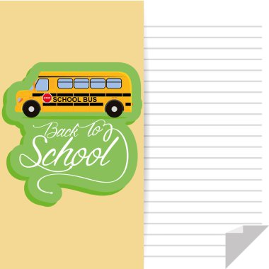 okul otobüsü renk arka plan ve metin için yer izole
