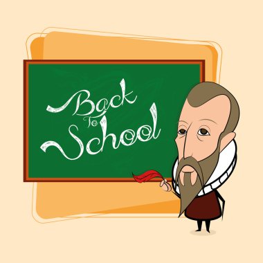 Miguel de cervantes karikatür sınıf sahnede