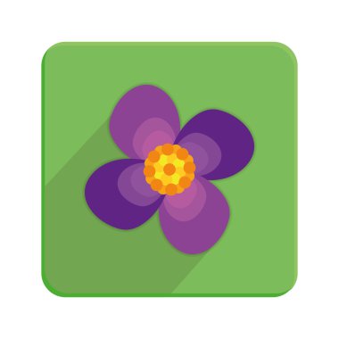 şık renkli çiçek simge yeşil düğme Tarih 