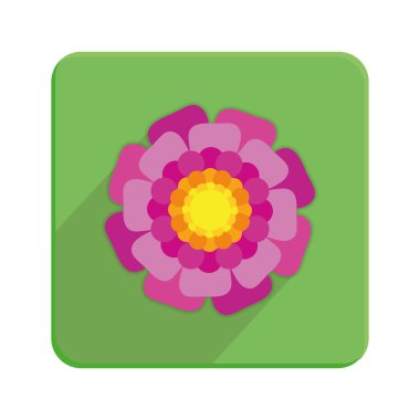 şık renkli çiçek simge yeşil düğme Tarih 