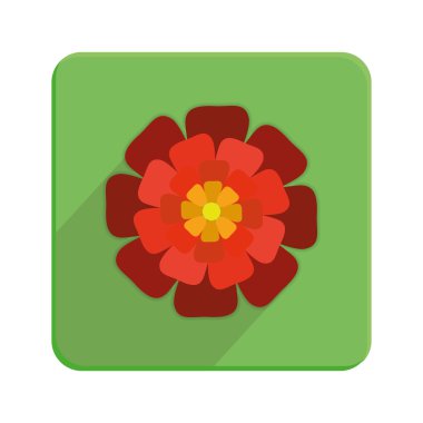 şık renkli çiçek simge yeşil düğme Tarih