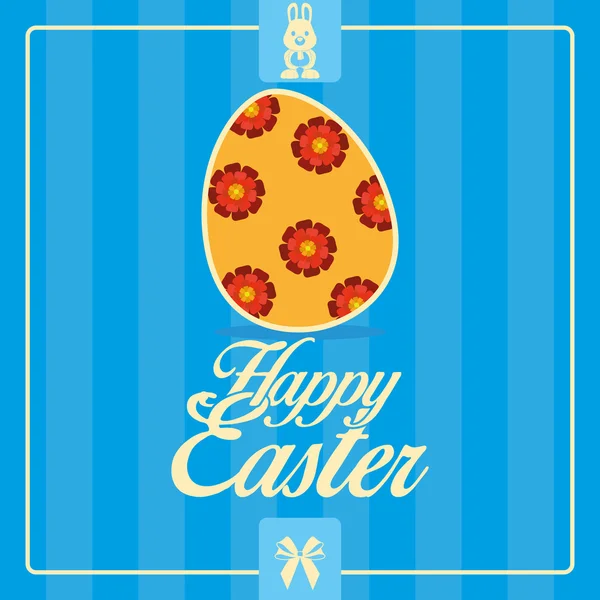 Happy Easter Template For A Card — Stock Vector