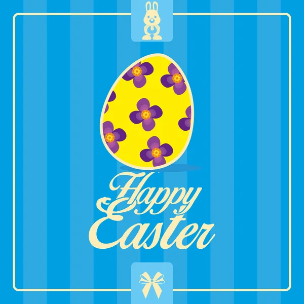 Happy Easter Template For A Card — Stock Vector