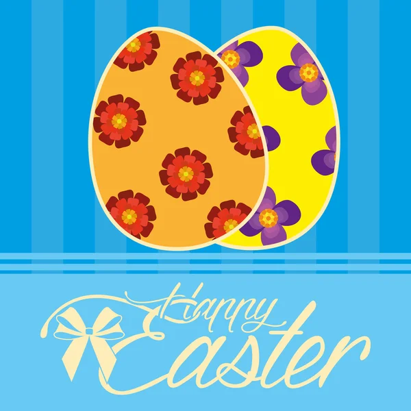 Happy Easter Template For A Card — Stock Vector