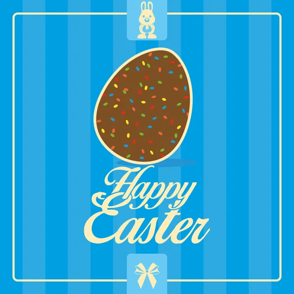 Happy Easter Template For A Card — Stock Vector