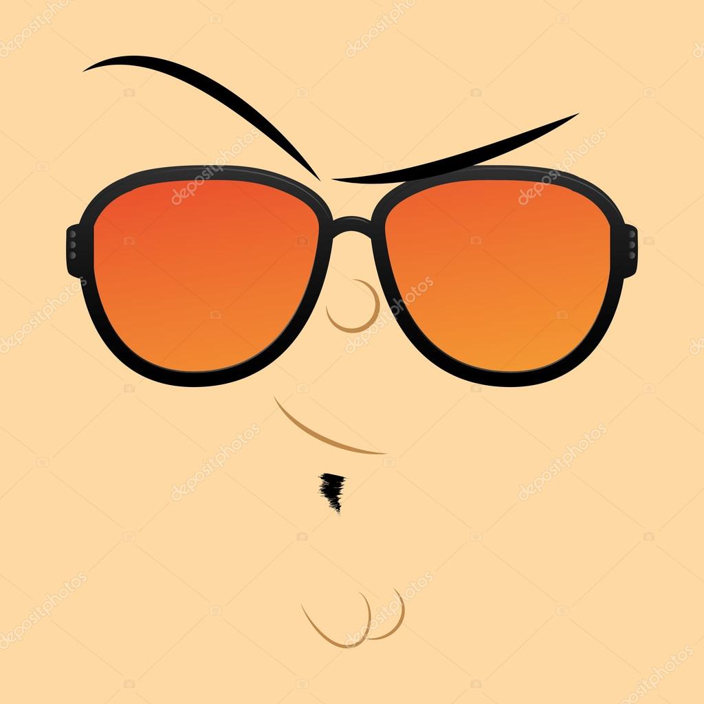 Funny Cartoon Character Face Illustration Editable Vector Image By C Illustratiostock Vector Stock