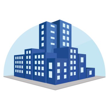 düzenlenebilir şık soyut illüstrasyon izole bina