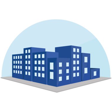 düzenlenebilir şık soyut illüstrasyon izole bina