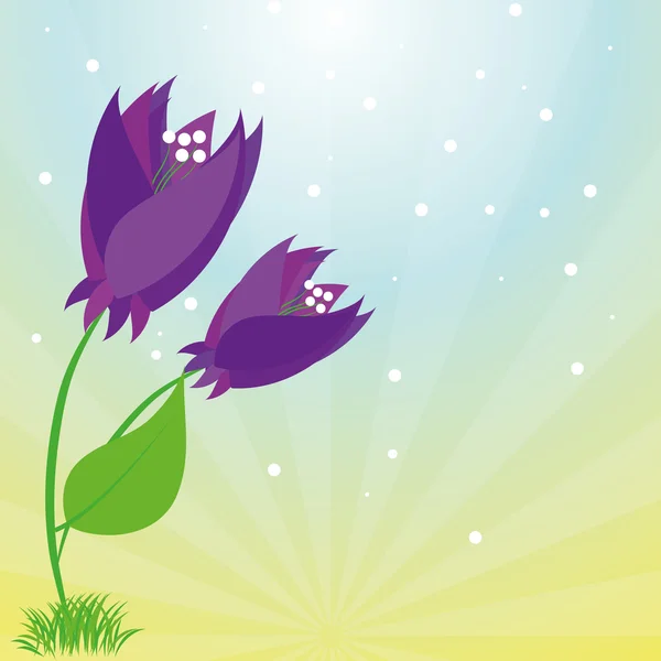 Ícone floral colorido elegante no espaço para o texto — Vetor de Stock