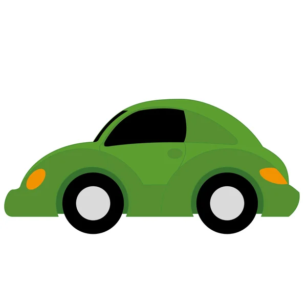 Vektor kreslené jednoduché auto na bílém pozadí — Stockový vektor