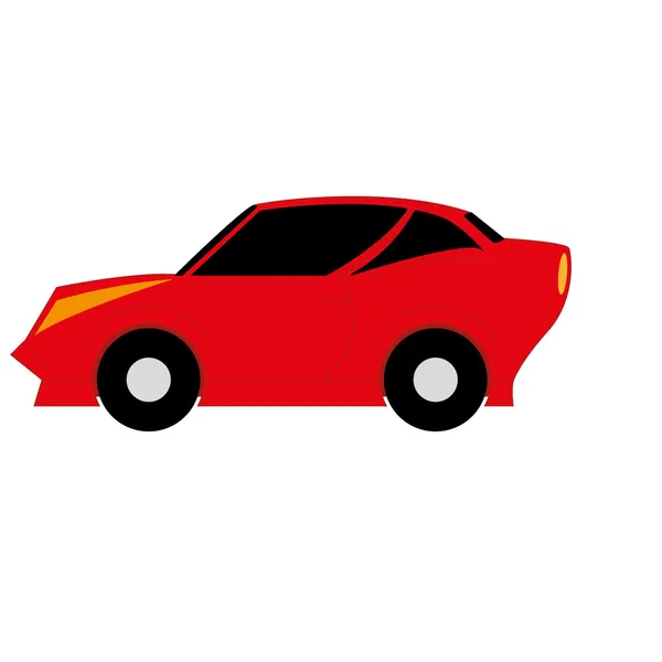 Διάνυσμα αυτοκίνητο απλή κινούμενα σχέδια σε άσπρο φόντο — Διανυσματικό Αρχείο