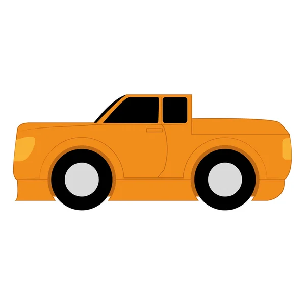 Vettore cartone animato semplice auto su sfondo bianco — Vettoriale Stock