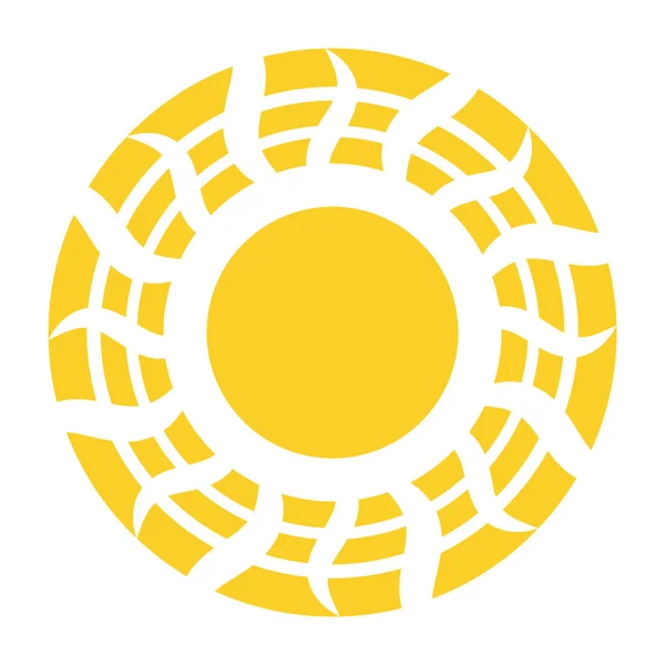 Vektor abstrakt solen ikonen isolerad på vit bakgrund — Stock vektor