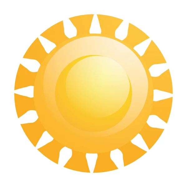 Vector Abstract  Sun Icon Isolated On White Background — Stock Vector