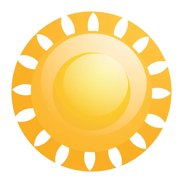 Vector Abstract Sun Icon izolat pe fundal alb — Vector de stoc