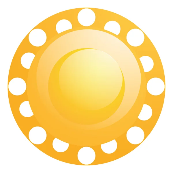 Vector abstracto sol icono aislado sobre fondo blanco — Vector de stock