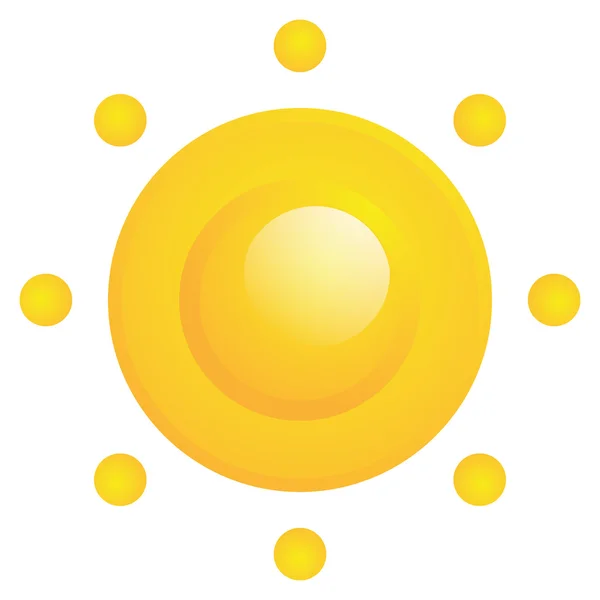 Icona solare astratta vettoriale isolata su sfondo bianco — Vettoriale Stock