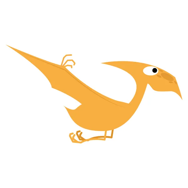 Um dinossauro laranja bonito dos desenhos animados do vetor isolado —  Vetores de Stock