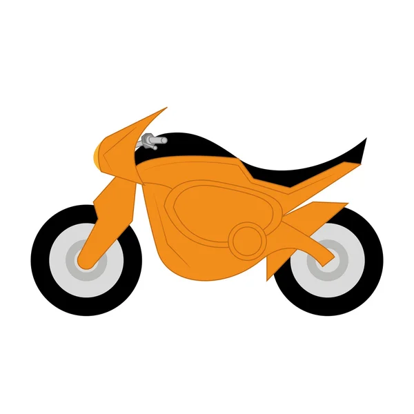 Vector de dibujos animados motocicleta simple sobre fondo blanco — Vector de stock