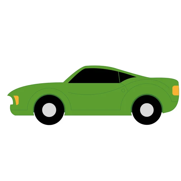 Vector de dibujos animados coche simple sobre fondo blanco — Archivo Imágenes Vectoriales