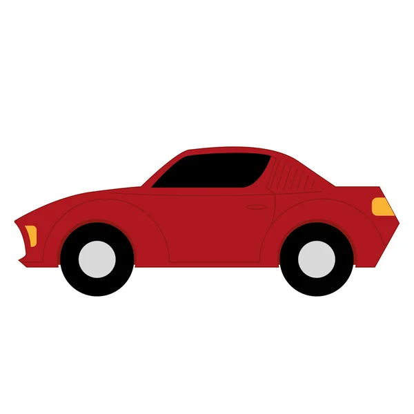 Vektor-Cartoon einfaches Auto auf weißem Hintergrund — Stockvektor