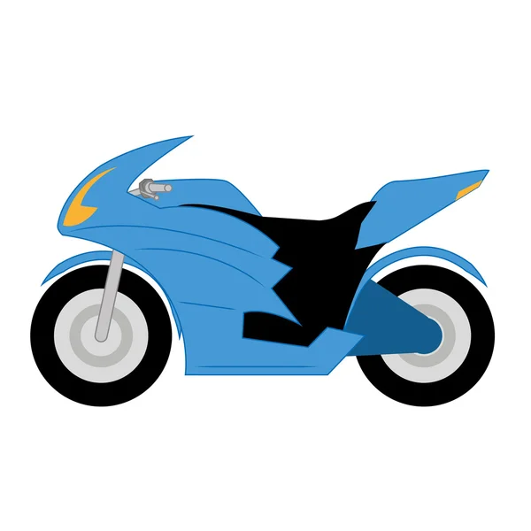 Vector Cartoon Motocicleta simples em fundo branco — Vetor de Stock