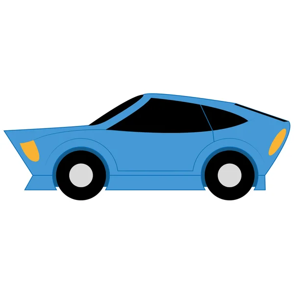 Διάνυσμα αυτοκίνητο απλή κινούμενα σχέδια σε άσπρο φόντο — Διανυσματικό Αρχείο